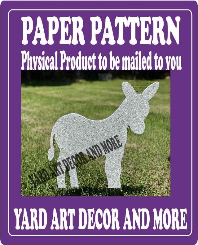 Christmas Nativity Silhouette Donkey Yard Art Paper Pattern