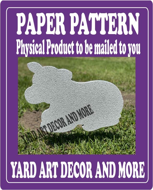 Merry Christmas Yard Art Nativity Cow Facing Left Paper Pattern