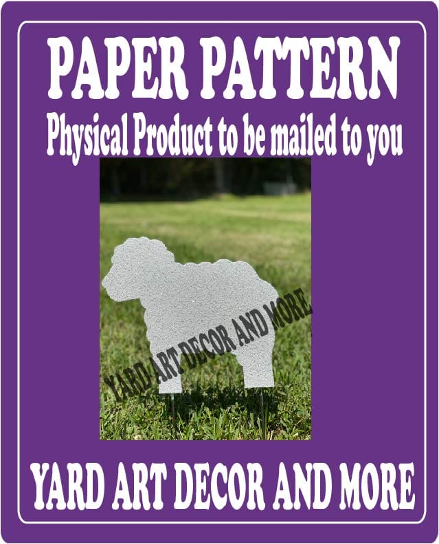 Christmas Nativity Lamb Yard Art Paper Pattern