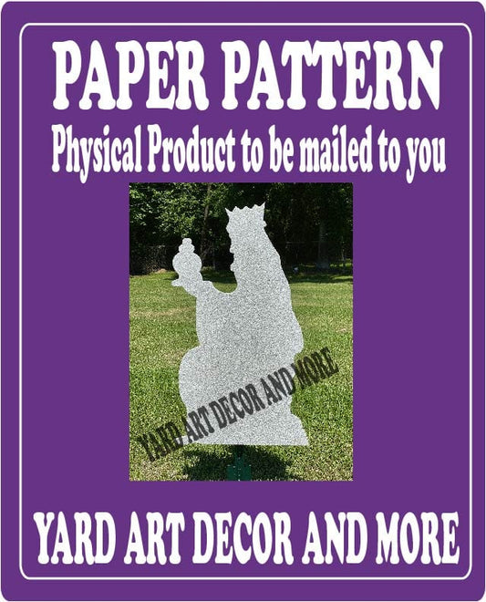 Christmas Nativity Kneeling Wiseman Yard Art Paper Pattern