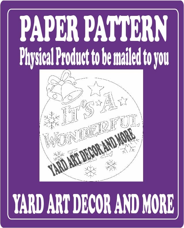 Christmas It's a Wonderful Life Yard Art Paper Pattern