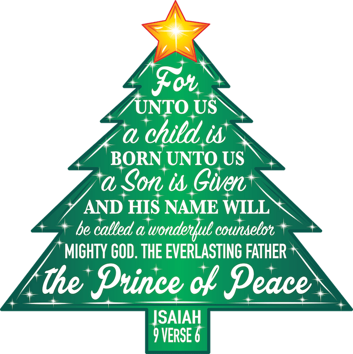 Lighted Prince Of Peace Christmas Tree Yard Decoration