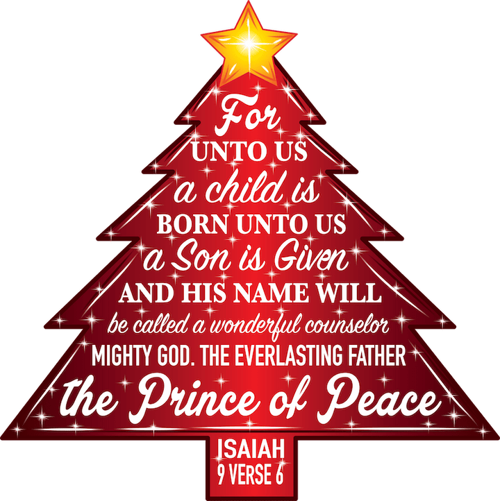 Lighted Prince Of Peace Christmas Tree Yard Decoration