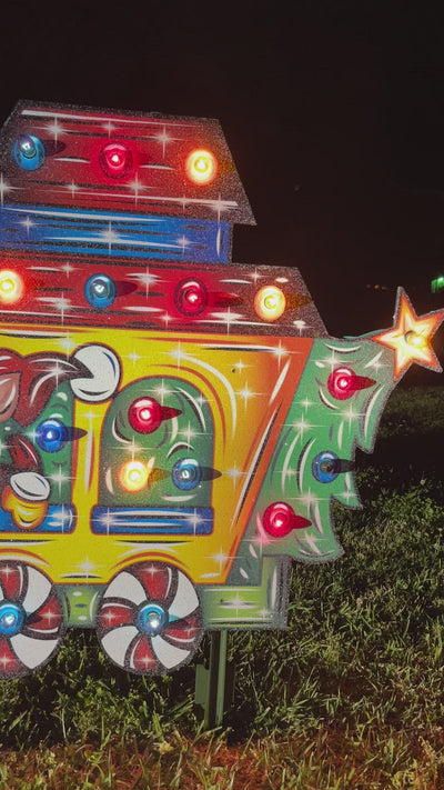 Christmas Santa Train Outdoor Decor