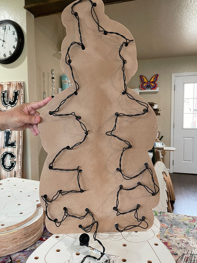 Lighted Simple Mrs. Clause DIY Christmas Blank