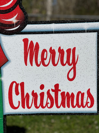 Merry Christmas Lamp Post Yard Decoration