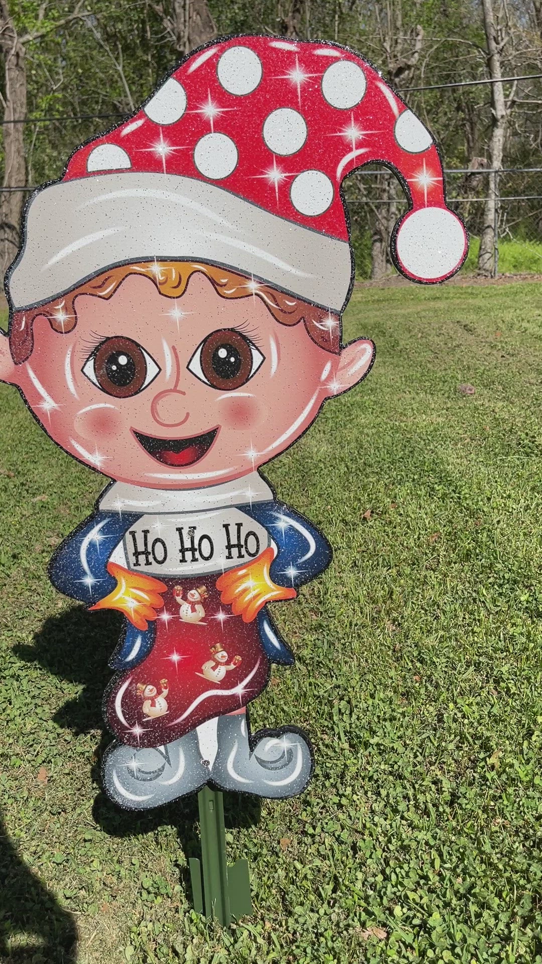 Christmas Elf Yard Art Decoration