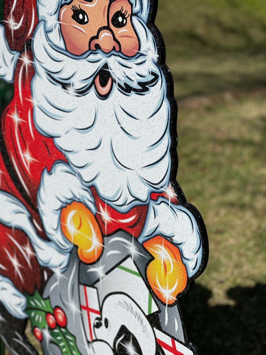 Christmas Santa with Bag Yard Decoration