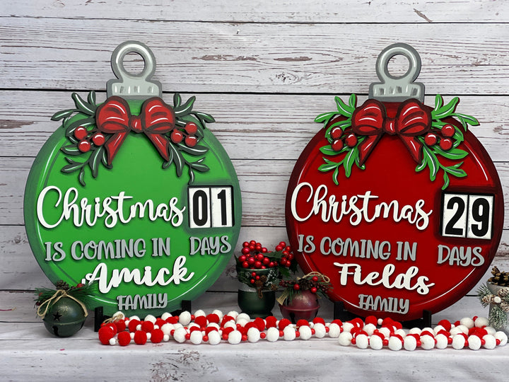 Christmas Countdown Personalized Decor