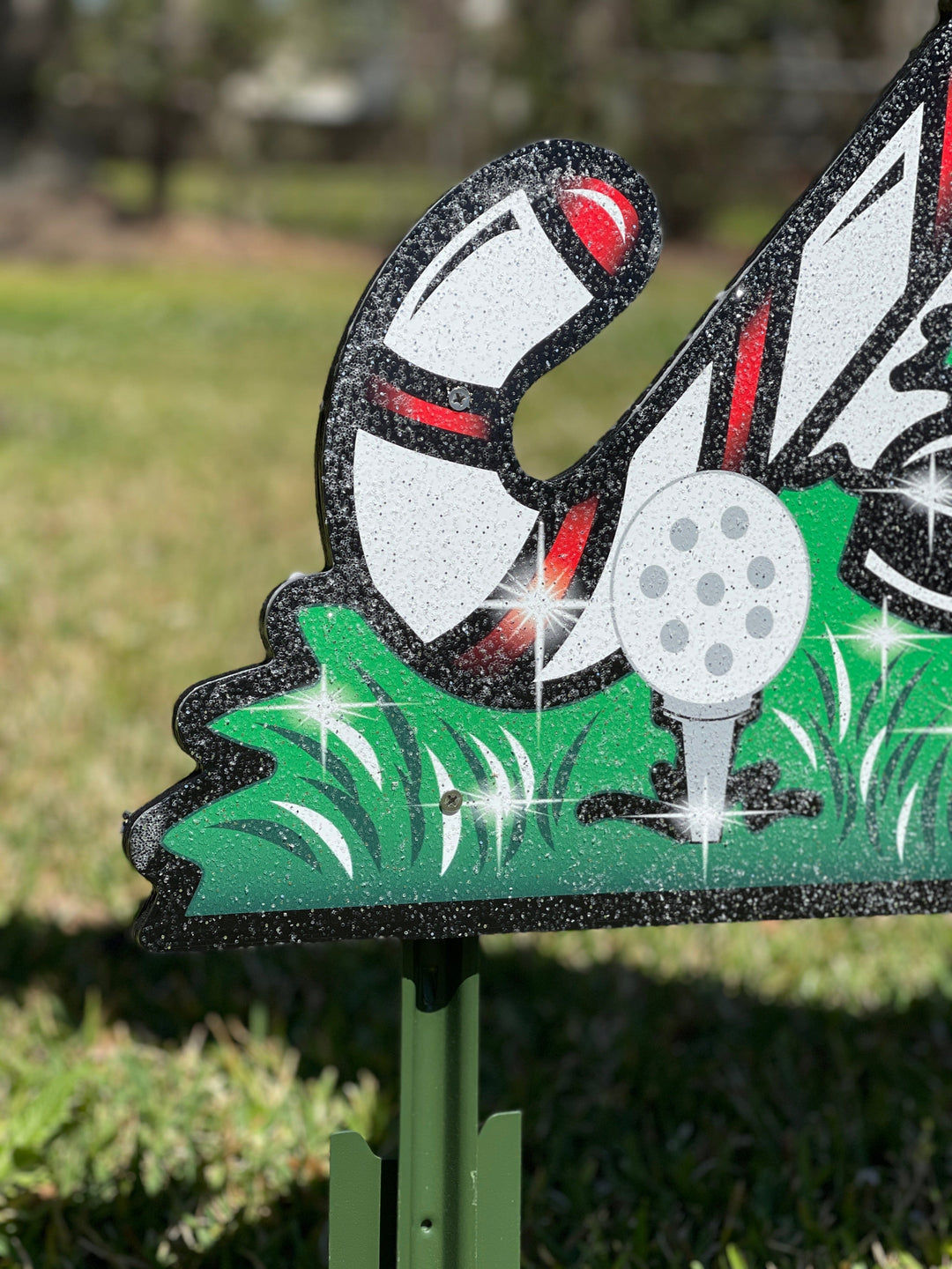 Christmas Golfing Santa Yard Decoration