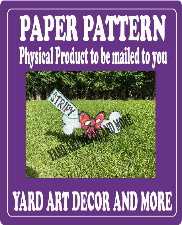 Christmas Dog Bone Yard Art Paper Pattern