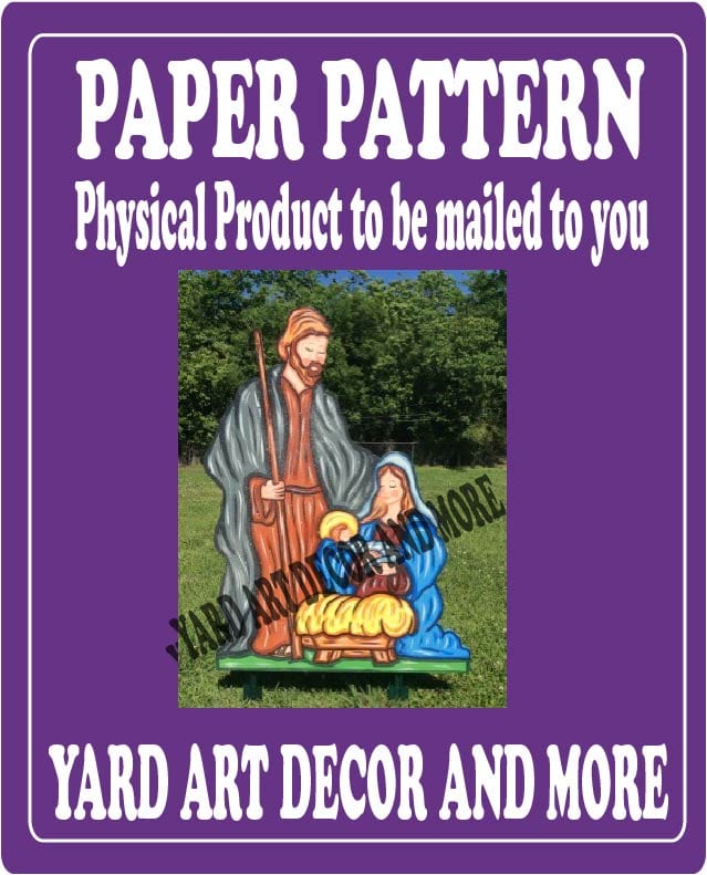 Christmas Nativity One Piece Yard Art Paper Pattern