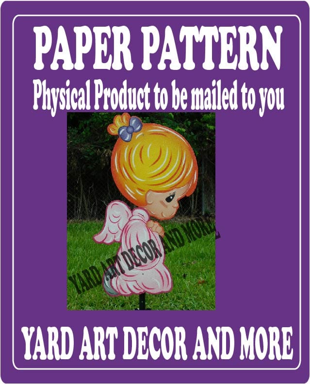 Christmas Nativity Praying Girl Yard Art Paper Pattern