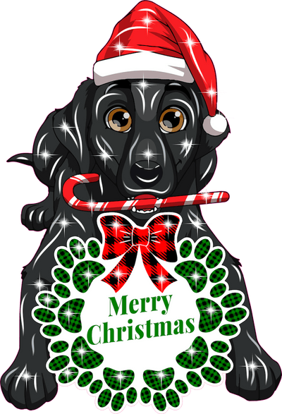 Christmas Dog Outdoor Decoration