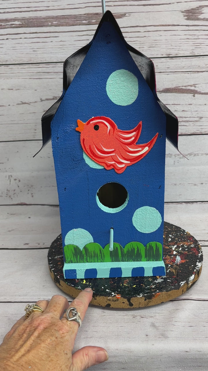 3D Blue Bird House