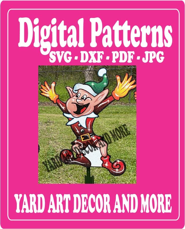 Christmas Football Boy Elf #1 Yard Art Digital Template