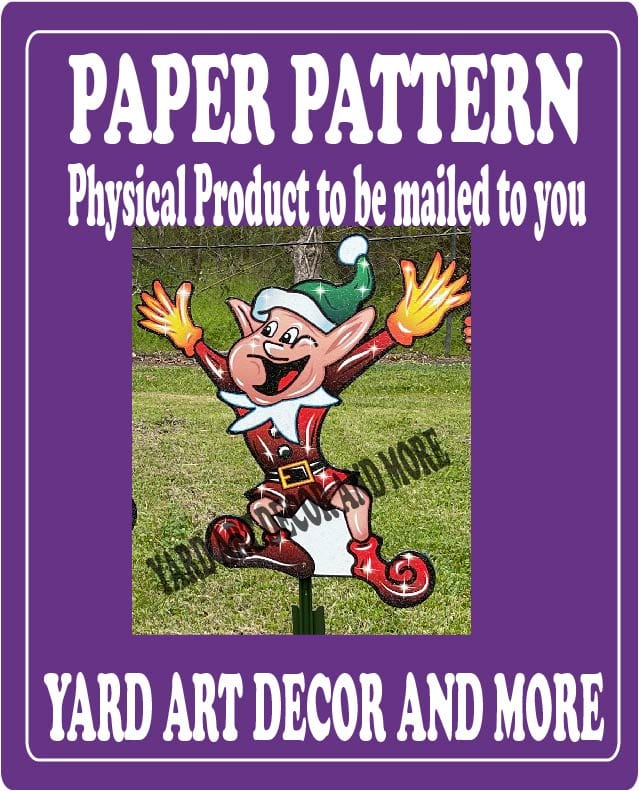 Christmas Football Boy Elf #1 Yard Art Paper Pattern