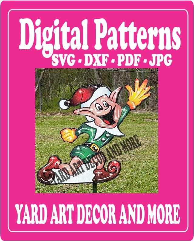 Christmas Football Boy Elf #2 Yard Art Digital Template