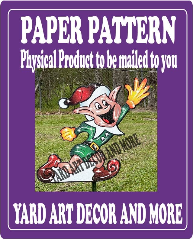 Christmas Football Boy Elf #2 Yard Art Paper Pattern