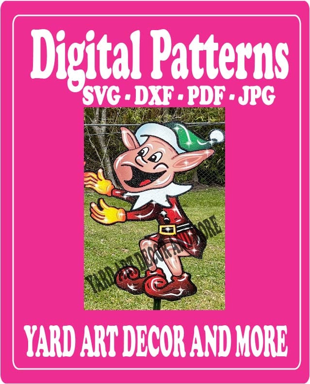 Christmas Football Boy Elf #3 Yard Art Digital Template