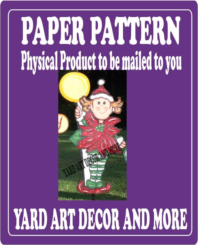 Christmas Girl Elf With Lolly Pop Paper Pattern