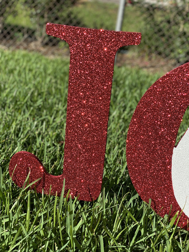 Christmas JOY letters yard art blanks