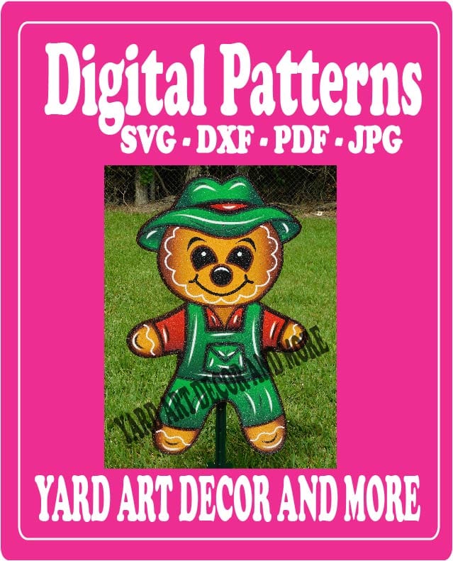 Christmas Gingerbread Dad Yard Art Digital Template