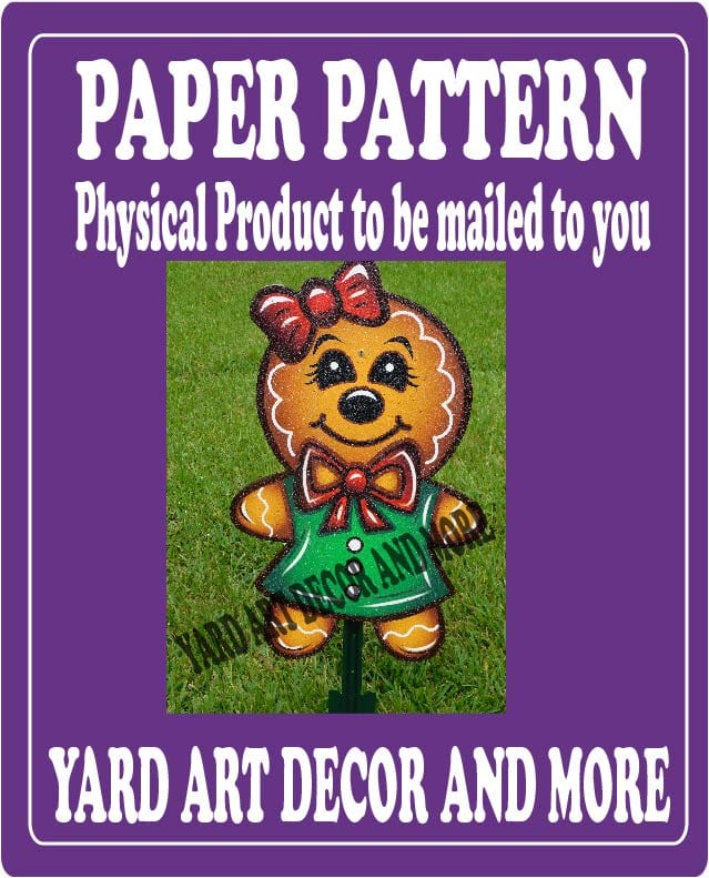 Christmas Gingerbread Girl Yard Art Paper Pattern