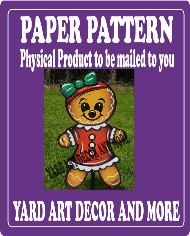 Christmas Gingerbread Mom Yard Art Paper Pattern
