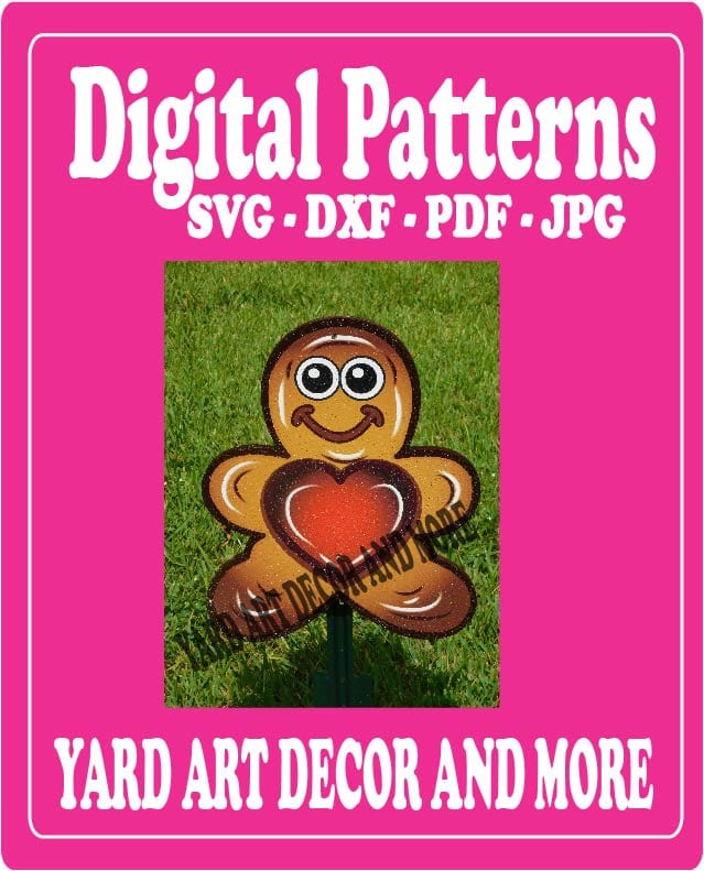 Christmas Gingerbread Cookie Yard Art Digital Template