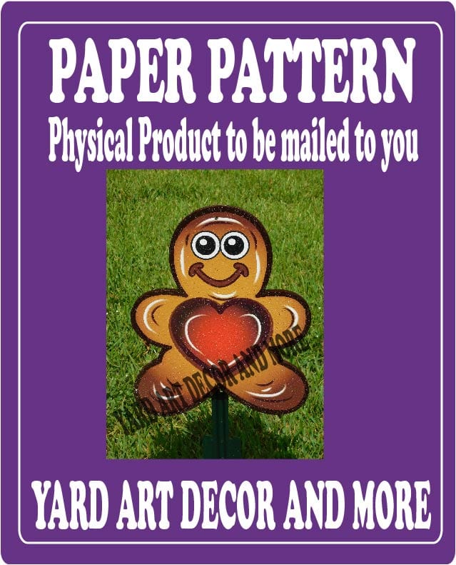 Christmas Gingerbread Cookie Yard Art Paper Pattern