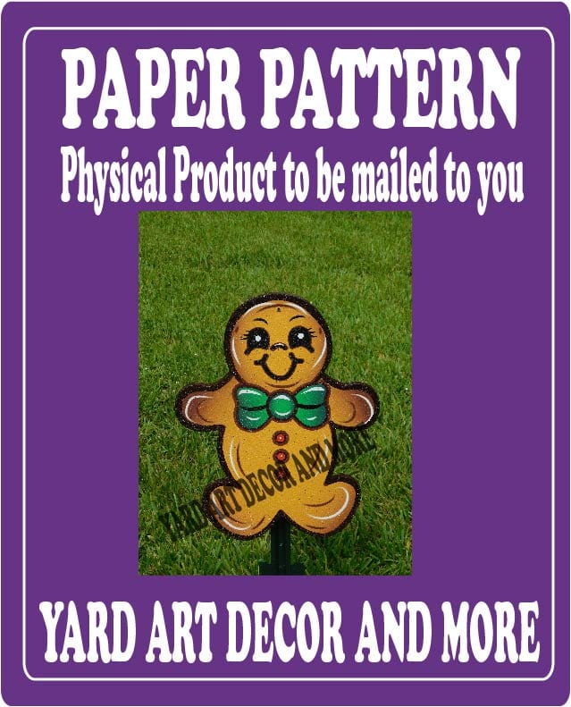 Christmas Gingerbread Sugar Baby Yard Art Paper Pattern