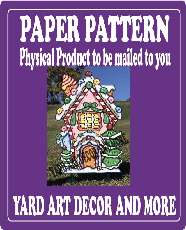 Christmas Cup Cake House Yard Art Paper Pattern