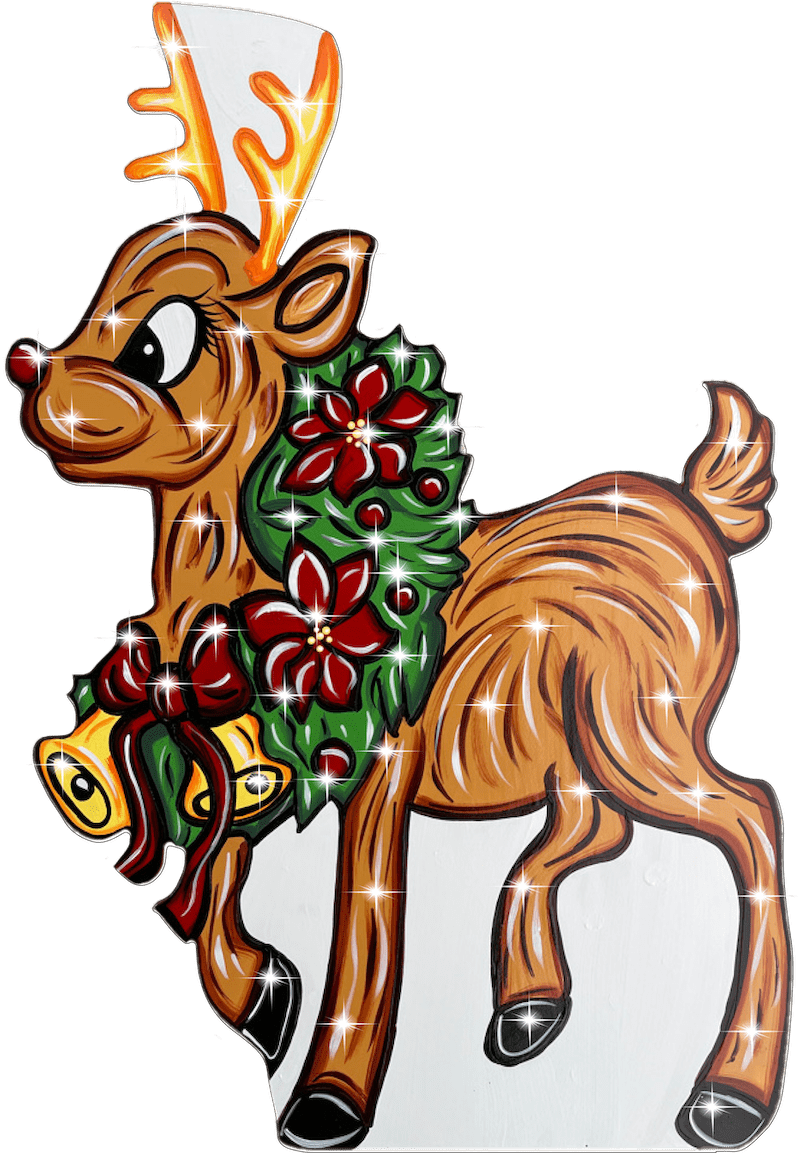 Christmas Reindeer Yard Decor