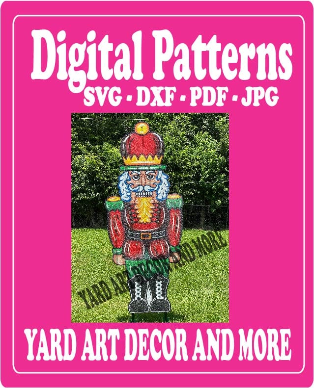 Christmas Red Nutcracker Yard Art Digital Pattern