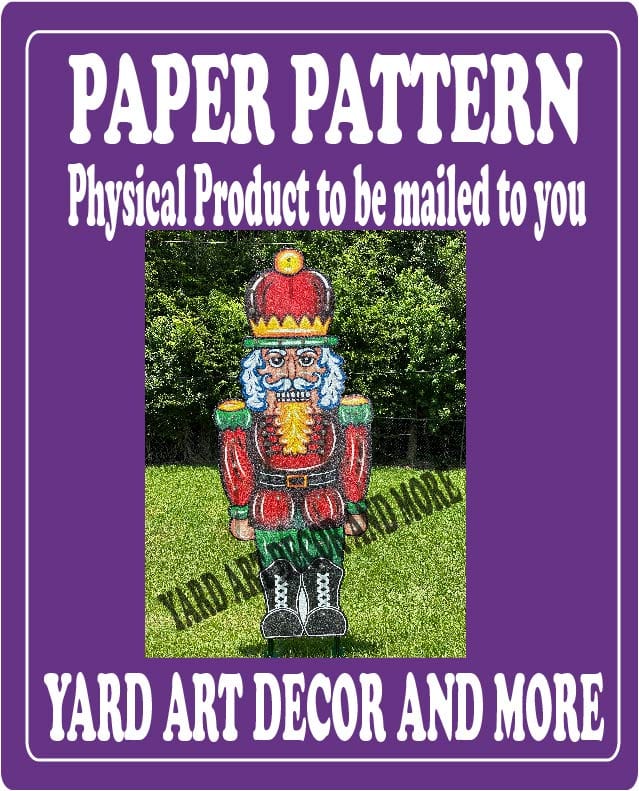Christmas Red Nutcracker Yard Art Paper Pattern