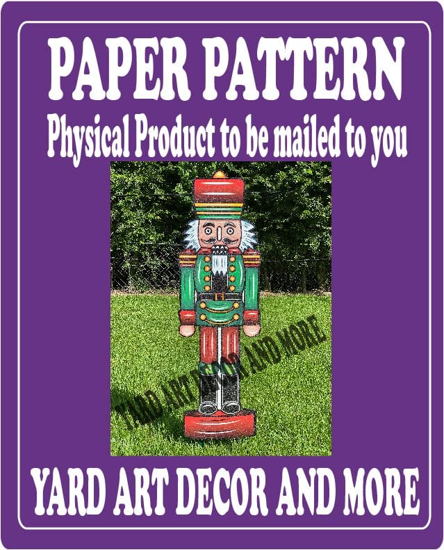 Christmas Green Nutcracker Yard Art Paper Pattern