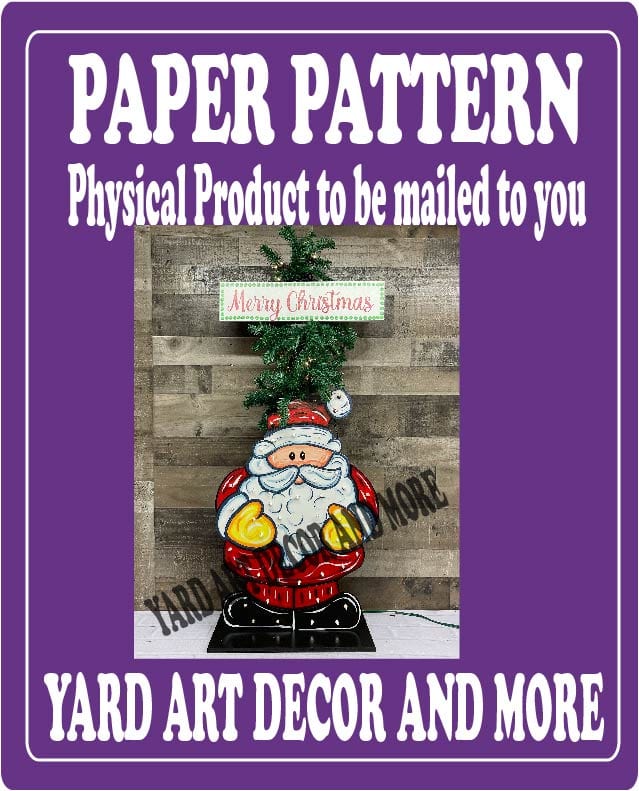 Christmas Lighted Santa Porch Greeter Yard Art Paper Pattern