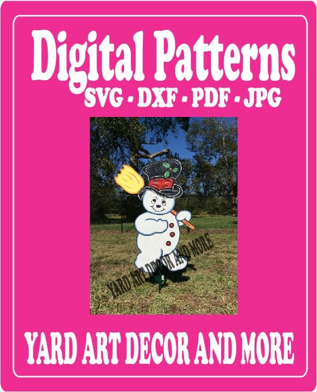Christmas Frosty the Snowman Yard Art Digital Template