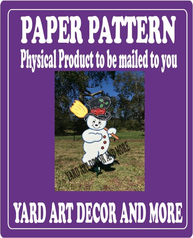Christmas Frosty the Snowman Yard Art Paper Pattern