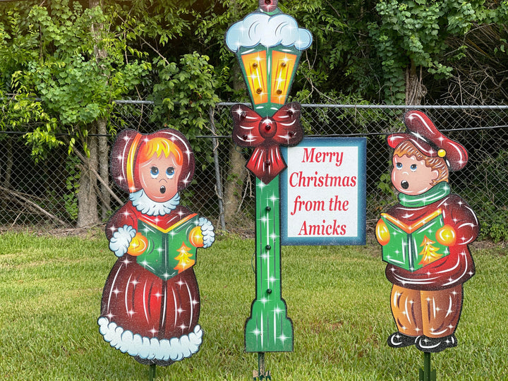 Christmas Carolers yard decor