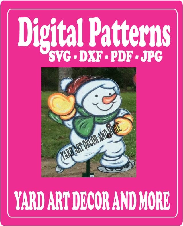 Christmas Snowman Baby Waving Yard Art Digital Template