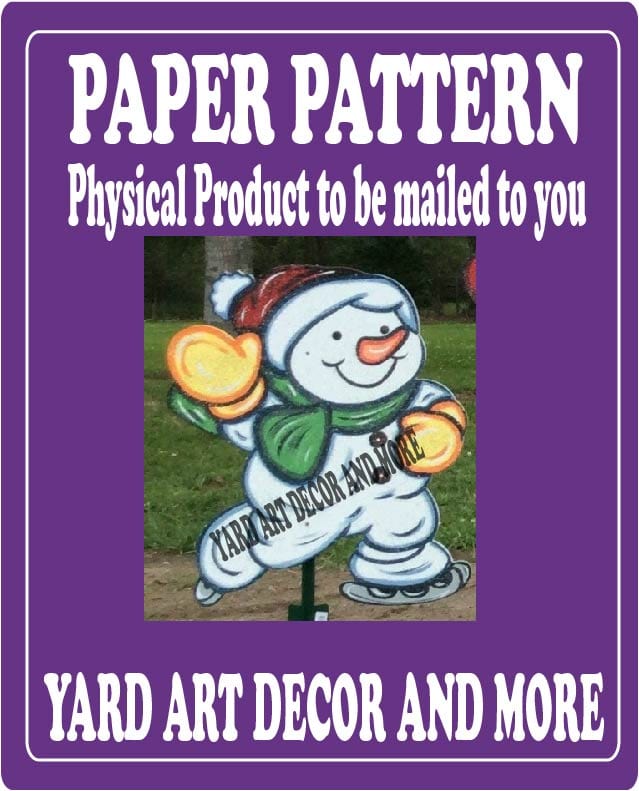 Christmas Snowman Baby Waving Yard Art Paper Pattern