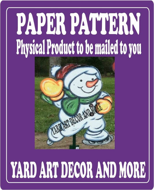 Christmas Snowman Baby Waving Yard Art Paper Pattern