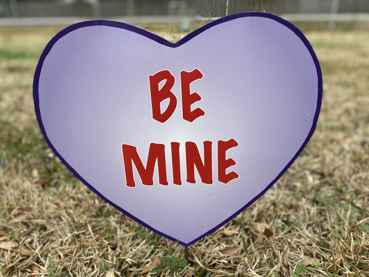 Valentine's Yard Art Purple Heart