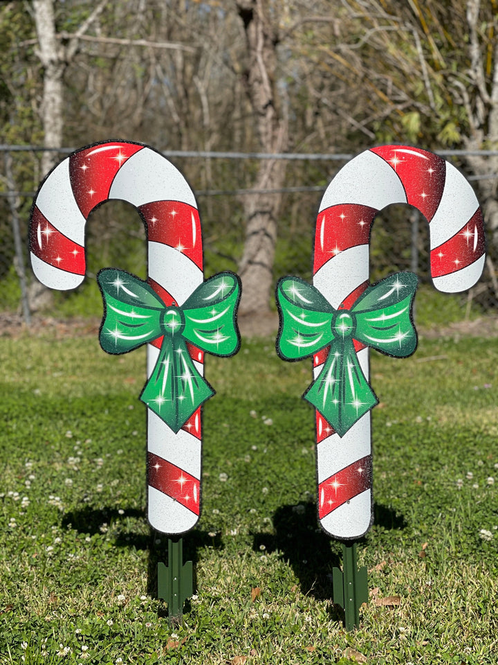 Christmas Candy Canes yard art
