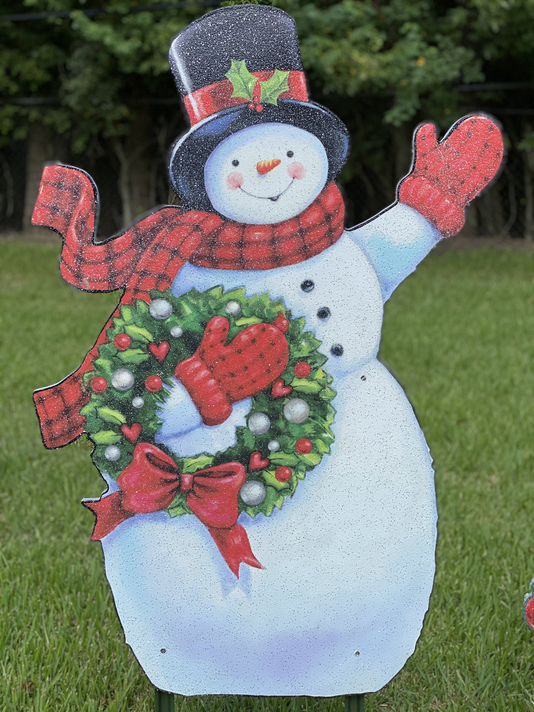Christmas snowman yard sign