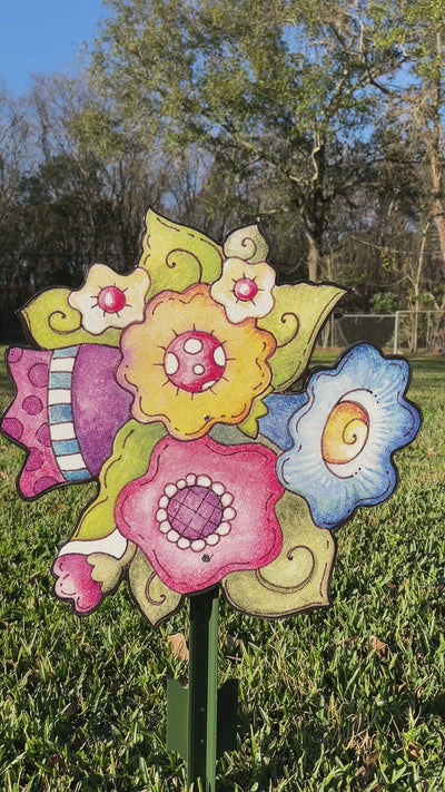 flower bundle yard sign outdoor decoration