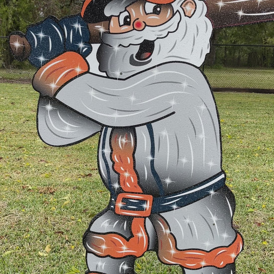 Christmas Astros Baseball Santa yard sign