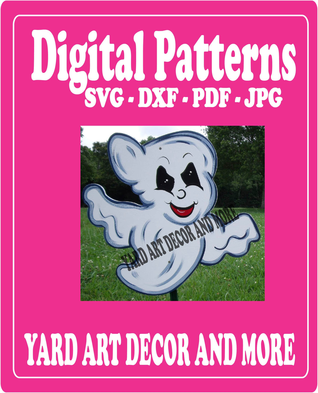 Flying Halloween Ghost yard art decor digital template